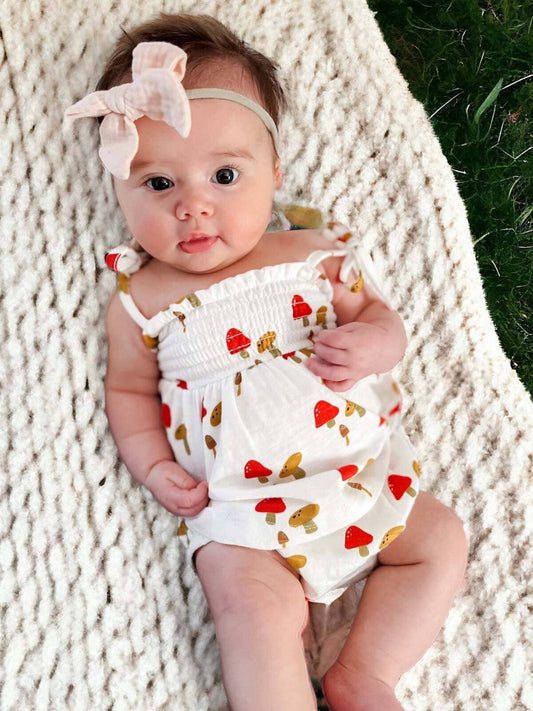 Mushroom / Organic Smocked Set