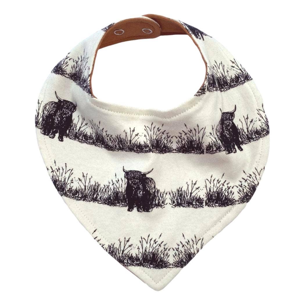 Organic Cotton Bib - Highland Cow