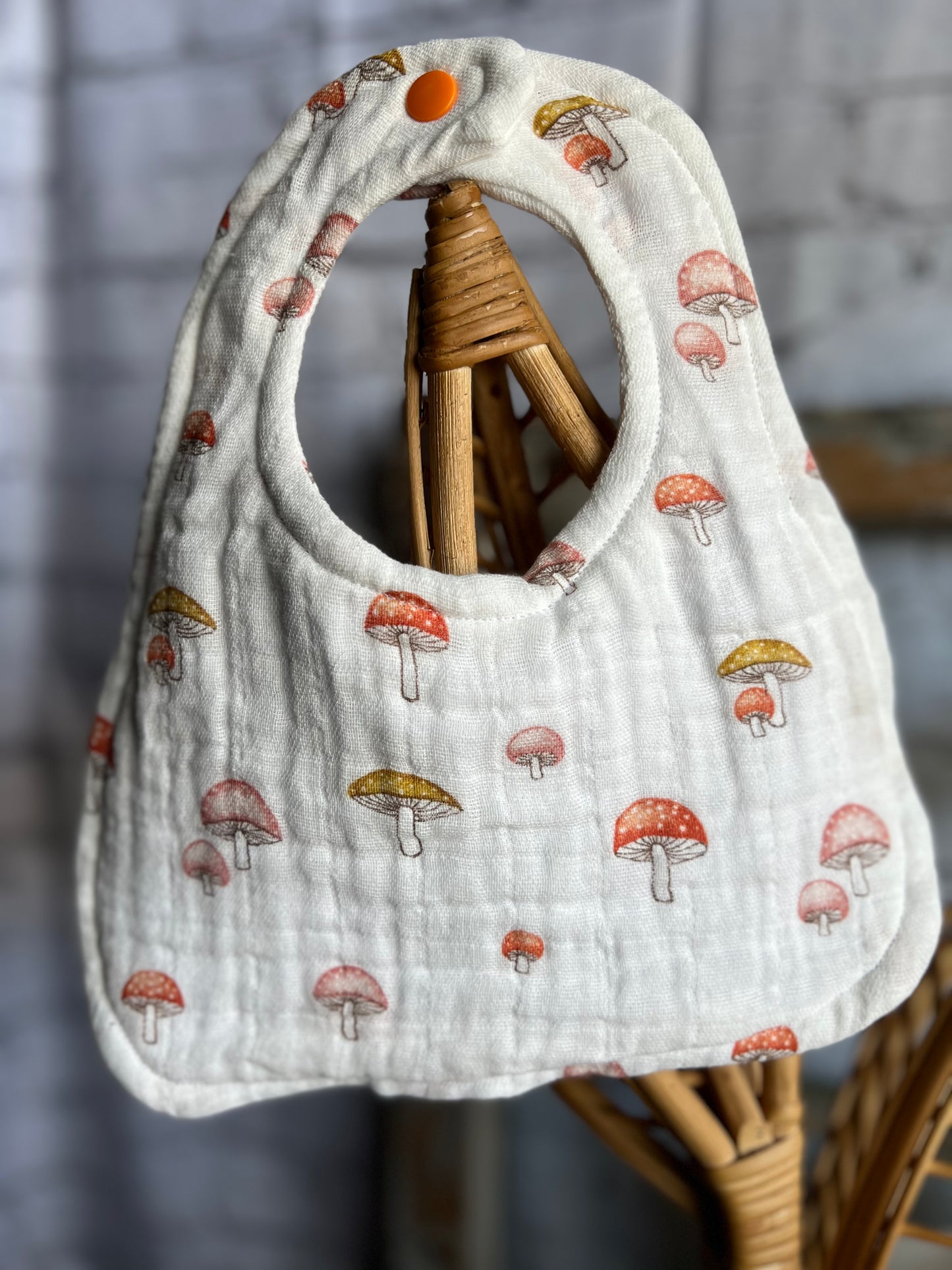 Mushroom Gauze Bib