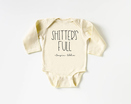 Christmas Shitter's Full Natural Color Baby Bodysuit