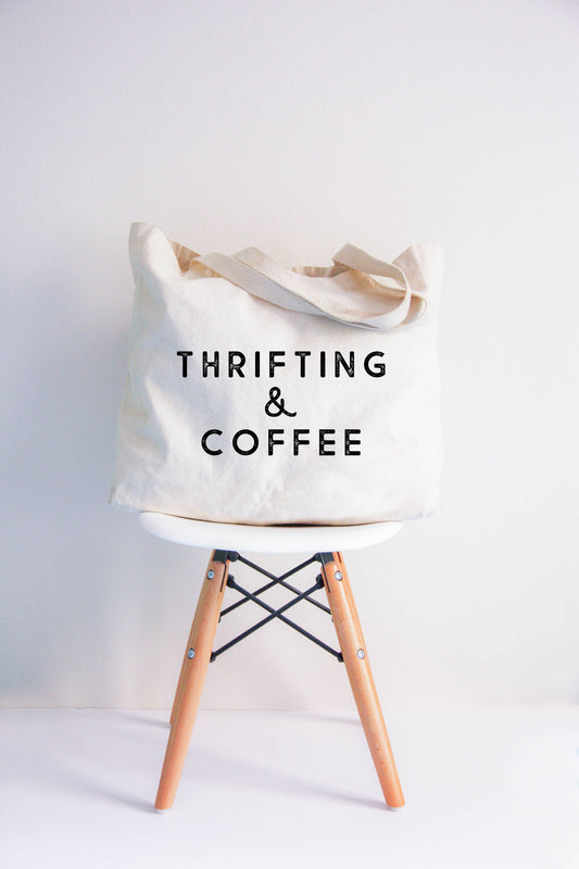 Thrifting  & Coffee Tote Bag