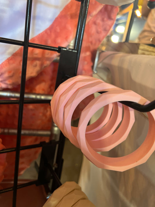 Silicone Teething Chewelry Bracelet - Pink
