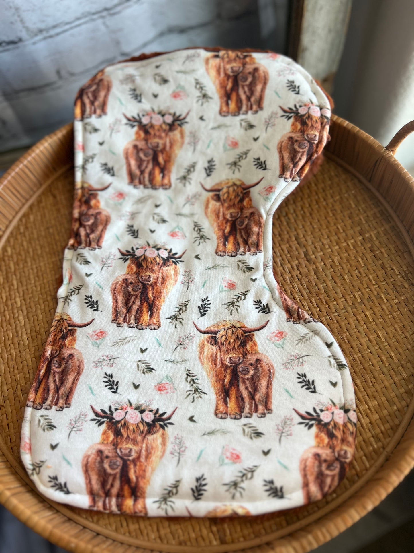 Highland Cow Burp Cloth