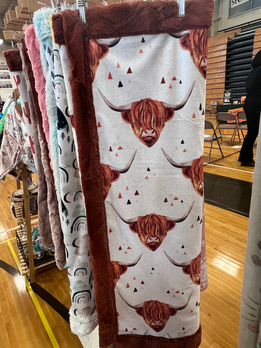 Highland Cow Minky Blanket
