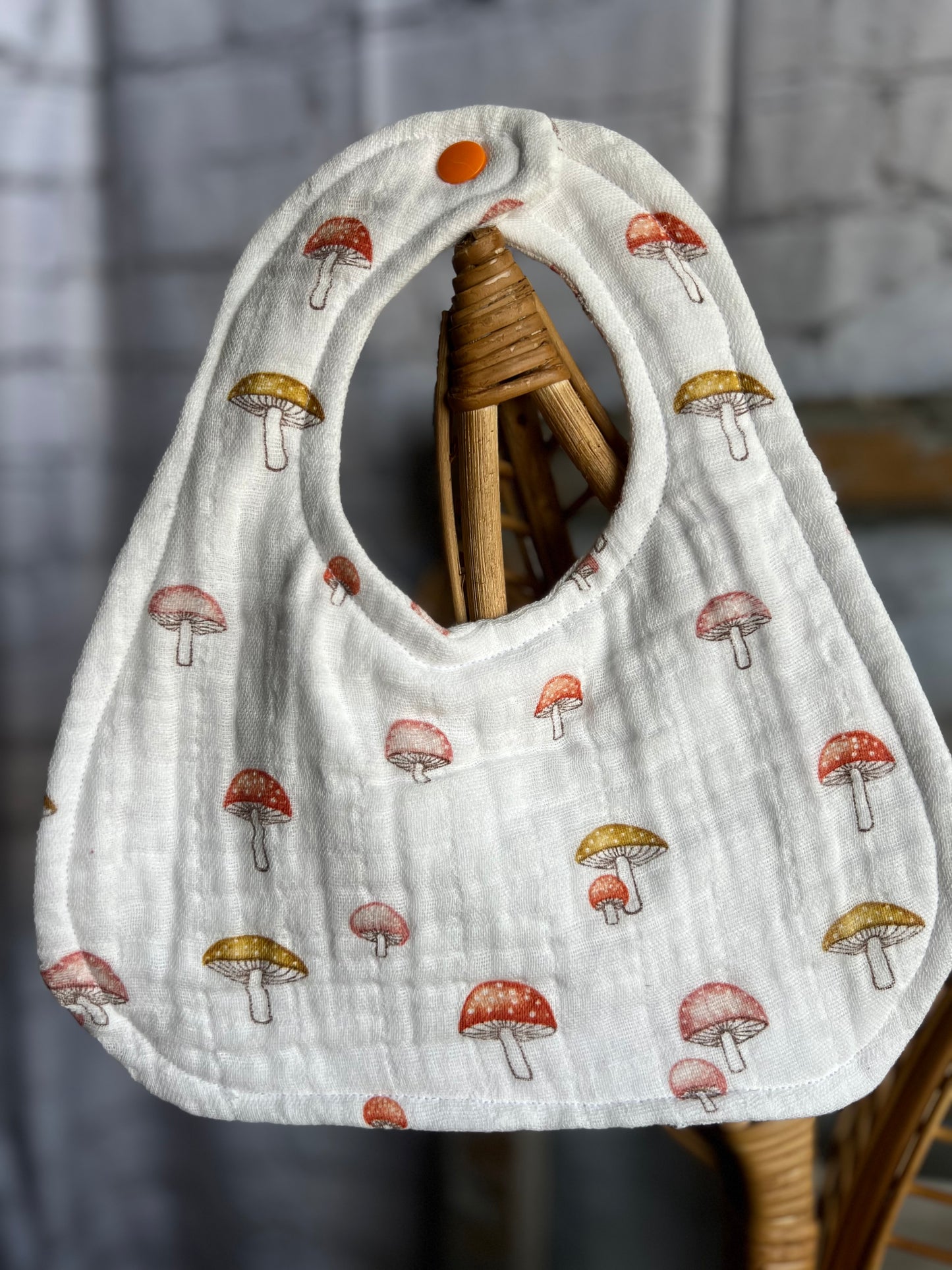 Mushroom Gauze Bib