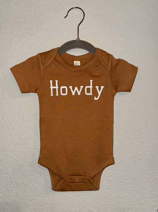 Camel Organic Howdy Baby Bodysuit