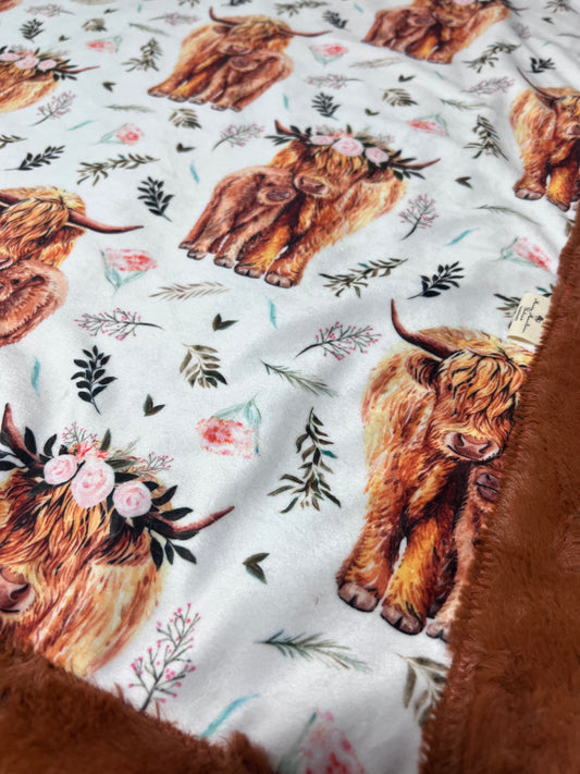 Highland Cow Minky Blanket