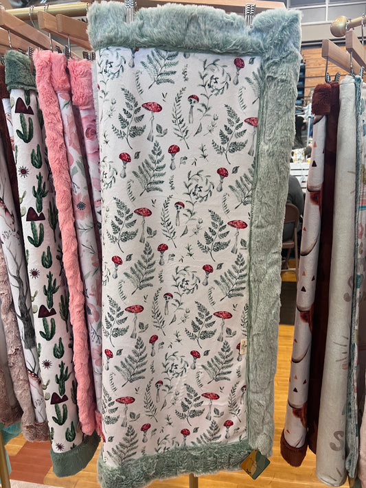 Mushroom Minky Blanket