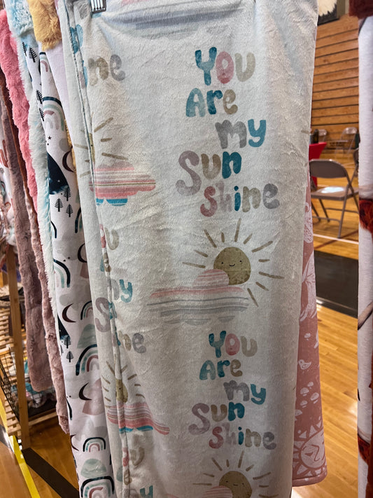 You Are My Sunshine Minky Blanket