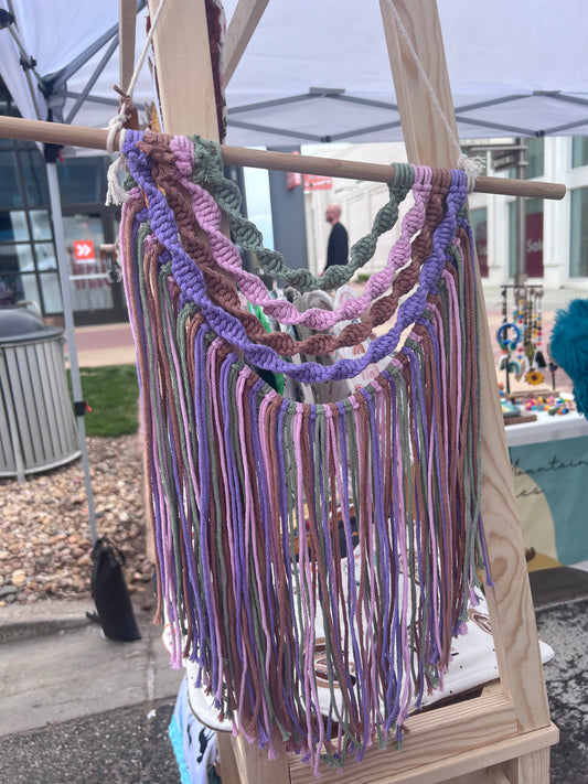Rainbow Macrame Hanger