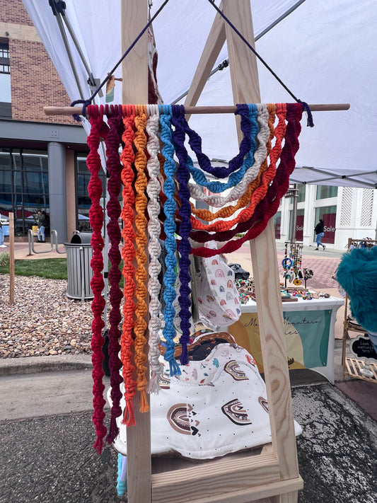 Boho Macrame Rainbow Hanging Decor