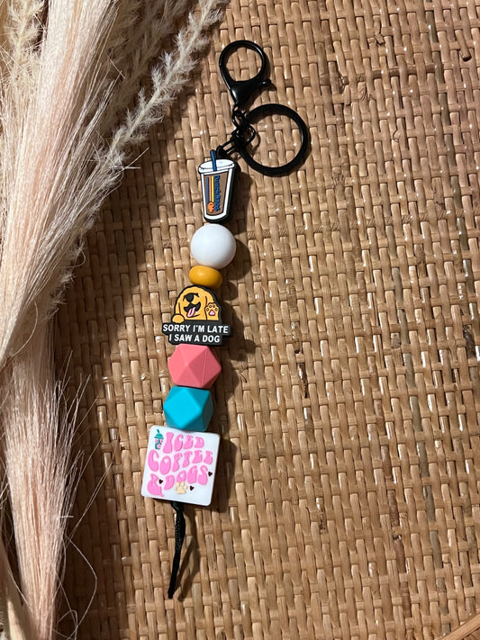 Sorry I’m Late - Dog & Coffee Keychain